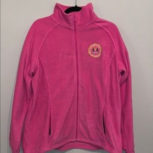 Pink, zip up, fleece jacket